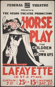 Horse Play, Harlem, New York, [193-]. Creator: Unknown