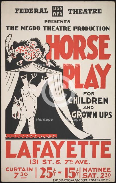 Horse Play, Harlem, New York, [193-]. Creator: Unknown.