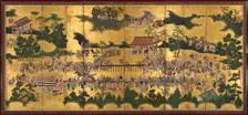 Horse Race at the Kamo Shrine, 1615-50. Creator: Tosa School (Japanese)