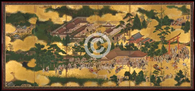 Horse Race at the Kamo Shrine, 1615-50. Creator: Tosa School (Japanese).