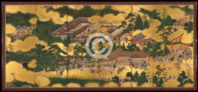 Horse Race at the Kamo Shrine, 1615-50. Creator: Tosa School (Japanese).