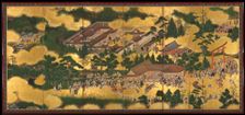 Horse Race at the Kamo Shrine, 1615-50. Creator: Tosa School (Japanese)