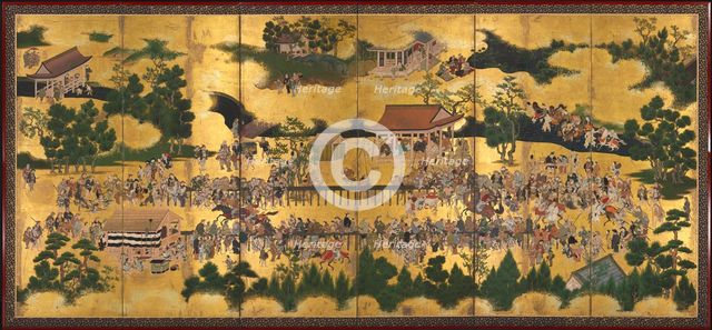 Horse Race at the Kamo Shrine, 1615-50. Creator: Tosa School (Japanese).