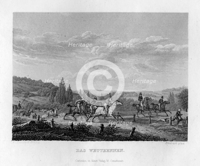 Horse race, c1833. Creator: Unknown.