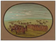 Horse Racing - Minatarrees, 1861/1869. Creator: George Catlin