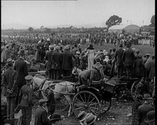 Horse Racing Enthusiasts Gathering for a Race in Southern Ireland, United Kingdom, 1921. Creator: British Pathe Ltd