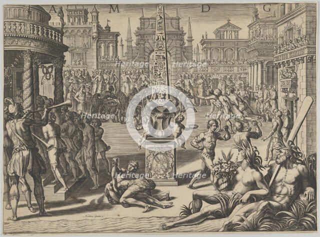 Horse Racing in a Roman Hippodrome, mid-16th-mid-17th century. Creator: Matthaeus Greuter.