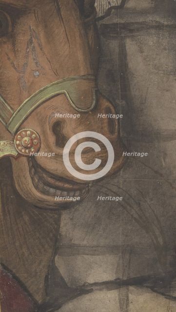 Horse's head, 1500-1550. Creator: School of Raphael.