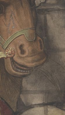 Horse's head, 1500-1550. Creator: School of Raphael