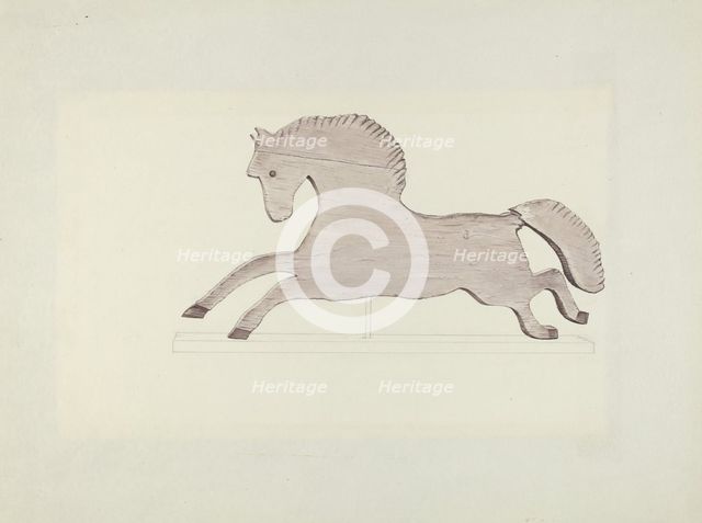 Horse Weather Vane, 1935/1942. Creator: Mildred E Bent.