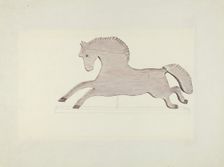 Horse Weather Vane, 1935/1942. Creator: Mildred E Bent