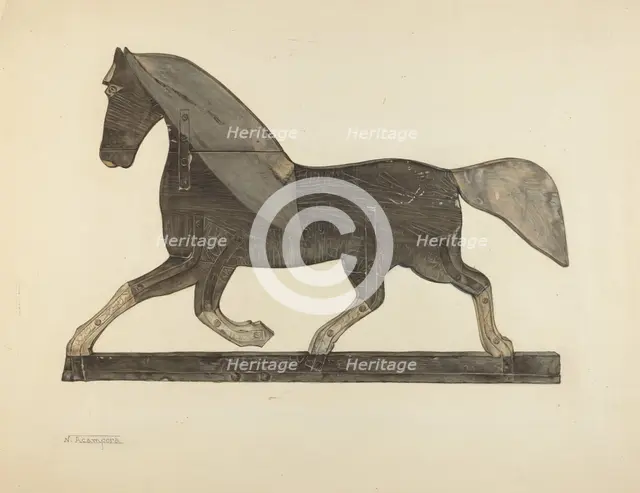 Horse Weather Vane, 1935/1942. Creator: Nicholas Acampora.