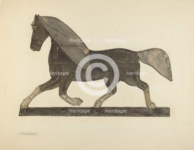 Horse Weather Vane, 1935/1942. Creator: Nicholas Acampora.
