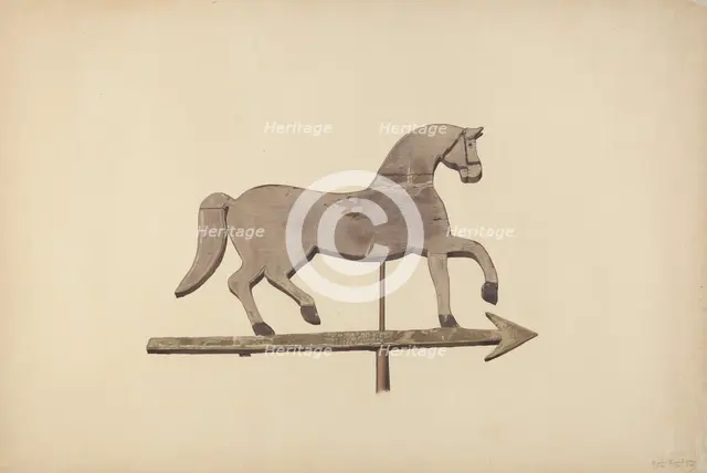Horse Weather Vane, 1939. Creator: Robert Barton.