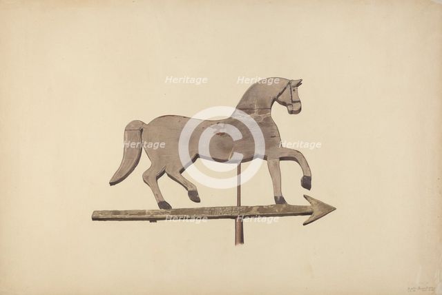 Horse Weather Vane, 1939. Creator: Robert Barton.