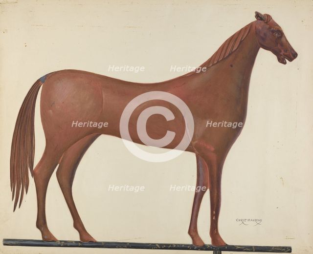 Horse Weather Vane, c. 1937. Creator: Chris Makrenos.
