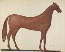 Horse Weather Vane, c. 1937. Creator: Chris Makrenos