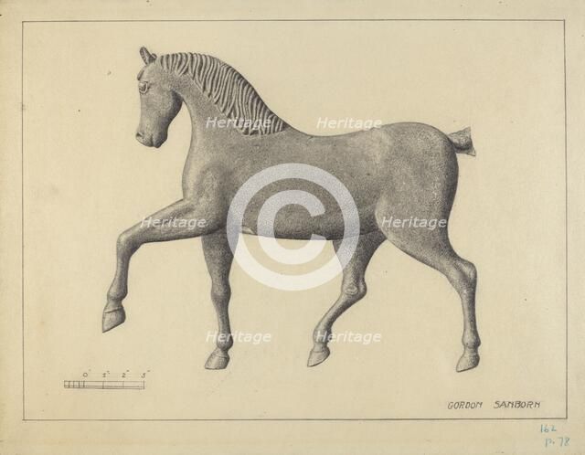 Horse Weather Vane, c. 1937. Creator: Gordon Sanborn.