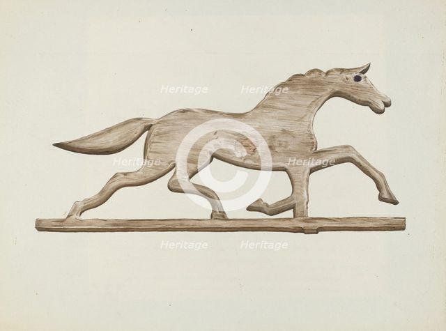 Horse Weather Vane, c. 1938. Creator: Lloyd Broome.