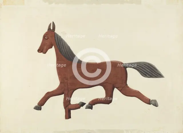 Horse Weather Vane, probably 1938. Creator: Lloyd Broome.