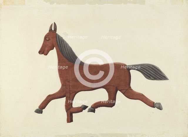 Horse Weather Vane, probably 1938. Creator: Lloyd Broome.