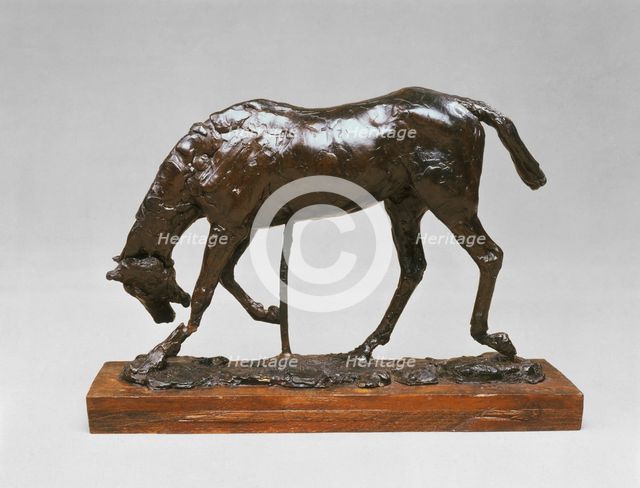Horse with Head Lowered, 1880s/early 1890s. Creator: Edgar Degas.