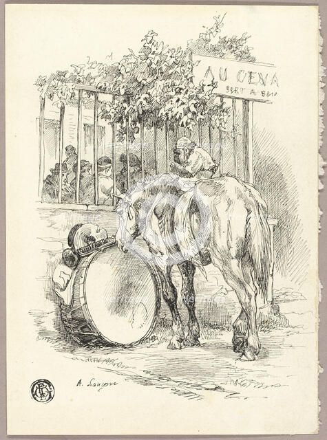 Horse with Monkey on Back, n.d. Creator: Auguste-Andre Lancon.