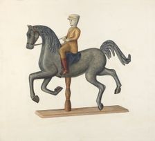 Horse with Rider, 1935/1942. Creator: Selma Sandler