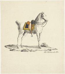 Horse with saddle and bridle, 1809-1854. Creator: Hermanus Carbentus