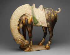 Horse (Tomb Figure), Tang dynasty (618-907), first half of 8th century, with restored head and neck. Creator: Unknown