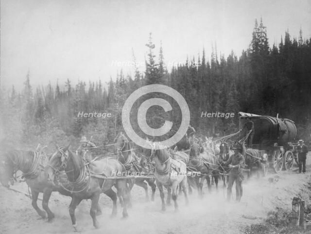 Horse team on the Overland Trail, between c1900 and 1927. Creator: Unknown.