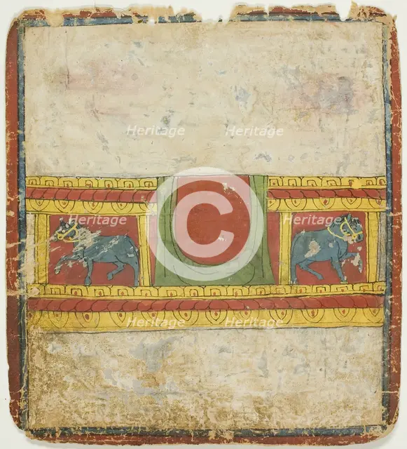 Horse Throne, from a Set of Initiation Cards (Tsakali), 14th/15th century. Creator: Unknown.