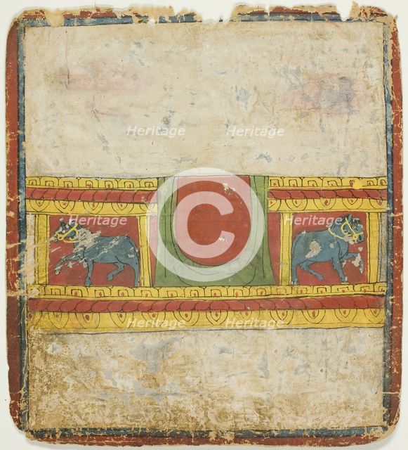 Horse Throne, from a Set of Initiation Cards (Tsakali), 14th/15th century. Creator: Unknown.