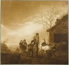 Horse Training, 1788. Creator: Wilhelm von Kobell