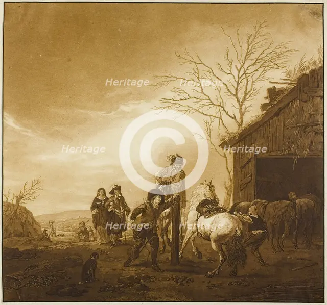Horse Training, 1788. Creator: Wilhelm von Kobell.