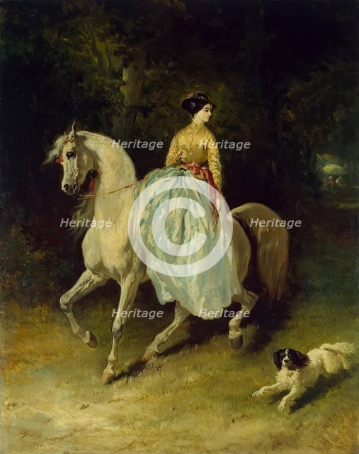 Horsewoman (Amazon), 1848. Creator: Alfred Dedreux.