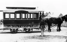 Horsedrawn tram in Brisbane, c1890s. Creator: Unknown
