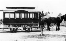 Horsedrawn tram in Brisbane, c1890s. Creator: Unknown