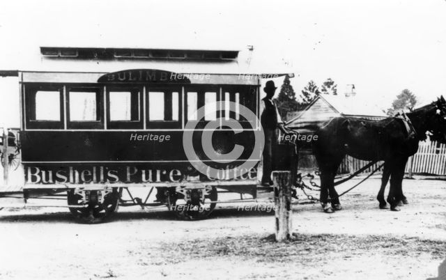 Horsedrawn tram in Brisbane, c1890s. Creator: Unknown.