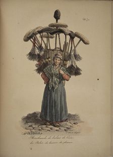 Horsehair broom seller. From the Series "Cris de Paris" (The Cries of Paris), 1815. Creator: Vernet, Carle (1758-1836)