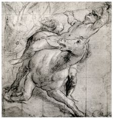Horseman Falling c1565, (1937). Artist: Titian