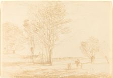 Horseman Halted in the Countryside (Cavalier arrete dans la campagna), 1874. Creator: Jean-Baptiste-Camille Corot