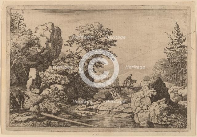 Horseman on a Bridge, probably c. 1645/1656. Creator: Allart van Everdingen.