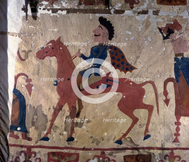 Horseman, Pazyryk felt artefact (carpet detail), 5th or 4th century BC. Artist: Unknown