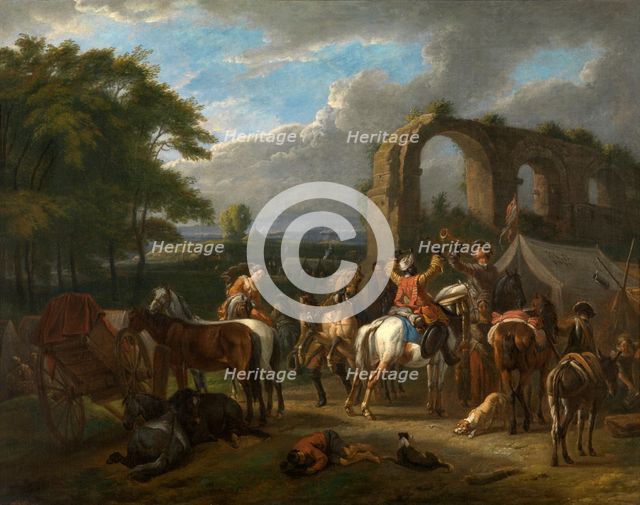 Horseman's Scene, 1713. Creator: Pieter van Bloemen.