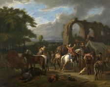 Horseman's Scene, 1713. Creator: Pieter van Bloemen