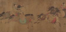 Horsemanship demonstration, 19th century. Creator: Zhao Yong