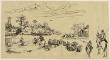 Horsemen and Fishermen, n.d. Creator: Rodolphe Bresdin