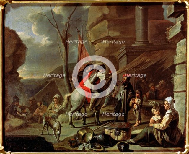 'Horsemen at a Tavern', second half of 17th century.  Artist: French Master