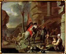 Horsemen at a Tavern second half of 17th century. Artist: French Master
